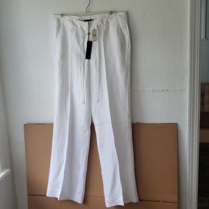Talbots white Linen size 10 pants